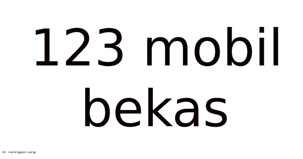 123 Mobil Bekas