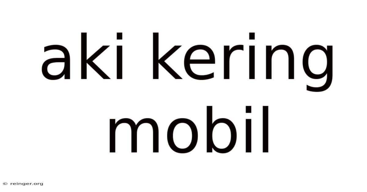 Aki Kering Mobil