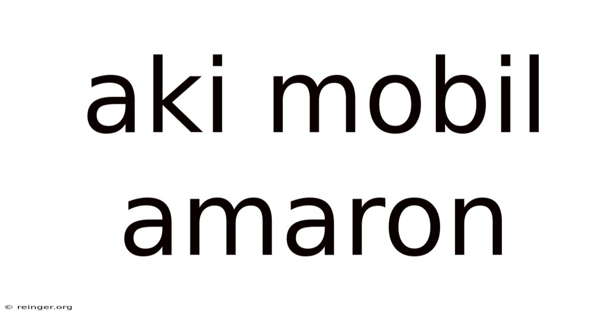 Aki Mobil Amaron