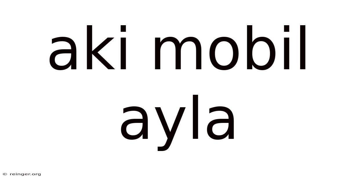 Aki Mobil Ayla