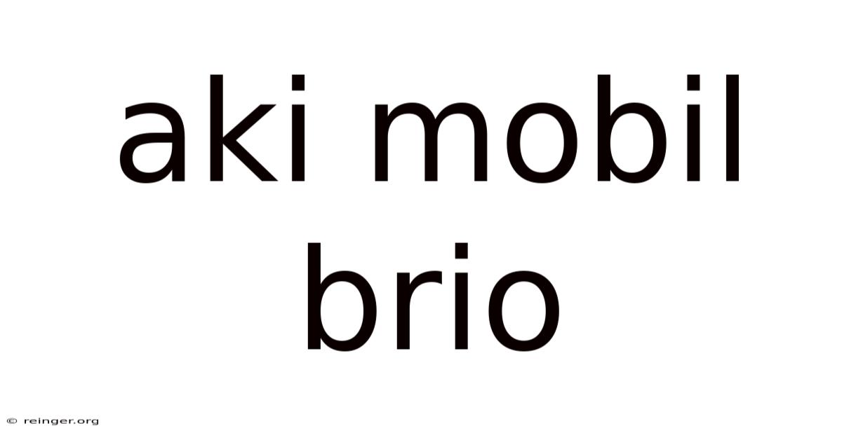 Aki Mobil Brio