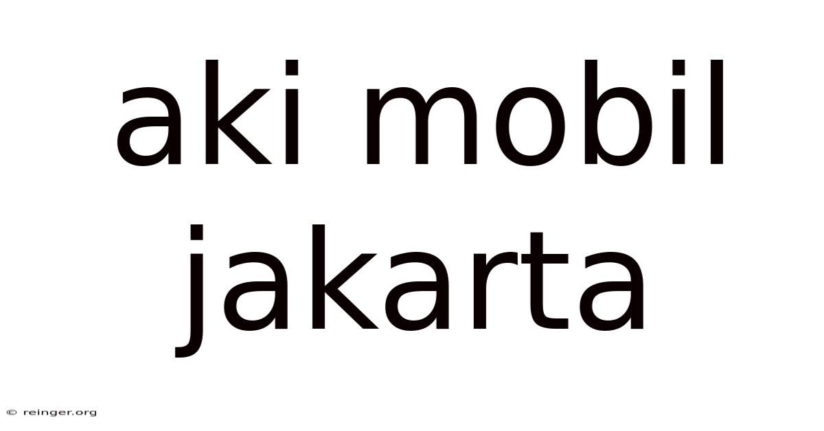 Aki Mobil Jakarta