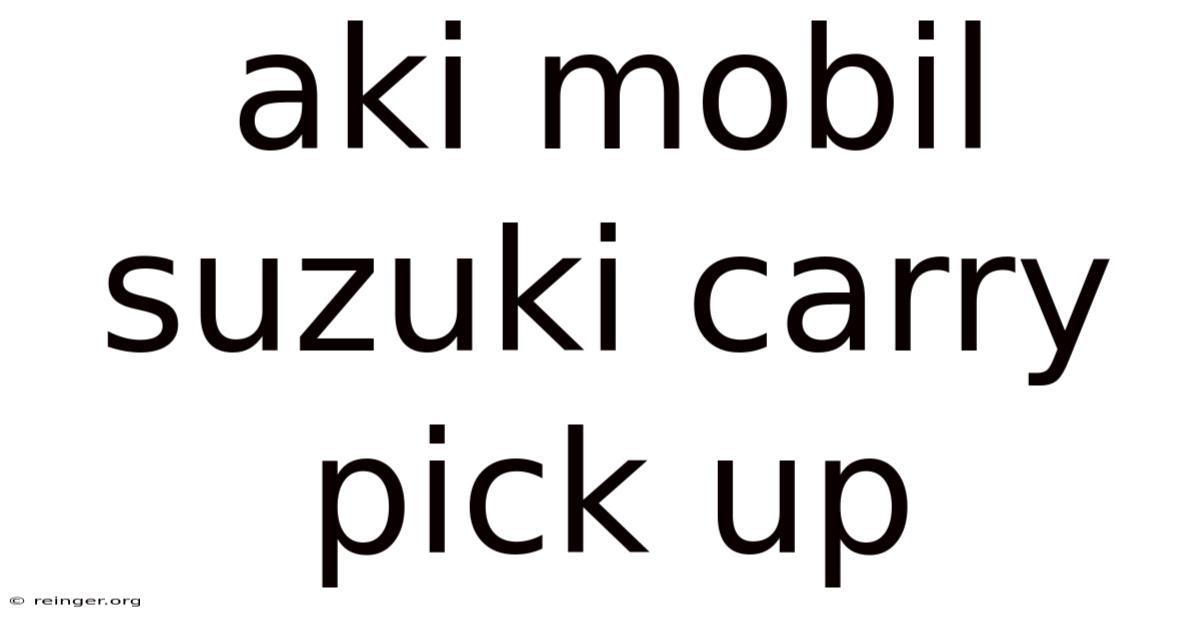 Aki Mobil Suzuki Carry Pick Up