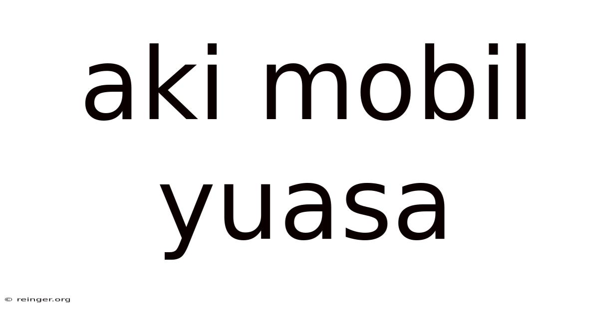 Aki Mobil Yuasa