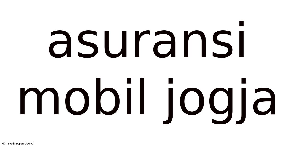 Asuransi Mobil Jogja