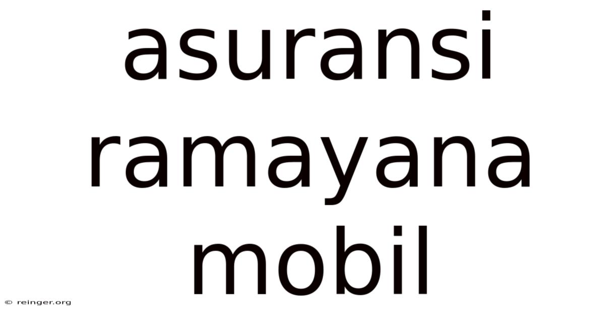 Asuransi Ramayana Mobil