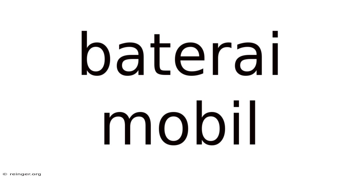 Baterai Mobil