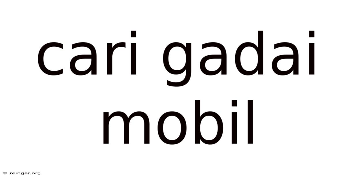 Cari Gadai Mobil