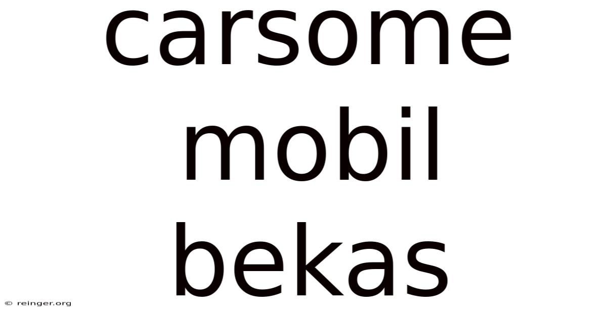 Carsome Mobil Bekas