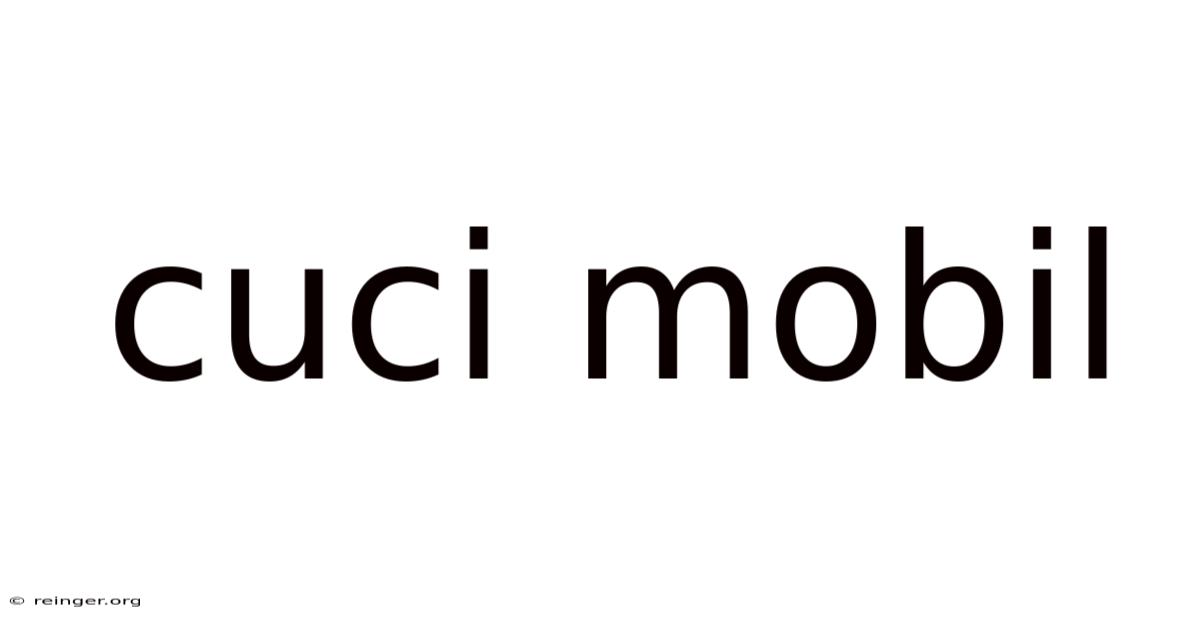 Cuci Mobil