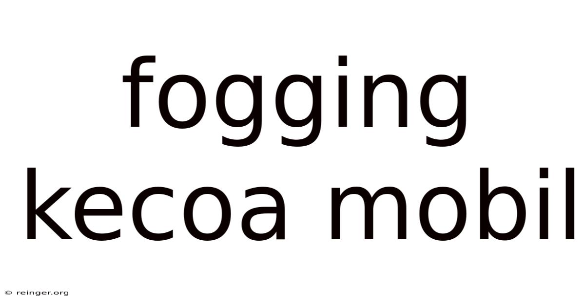 Fogging Kecoa Mobil