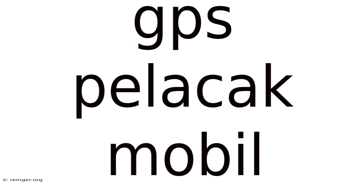 Gps Pelacak Mobil