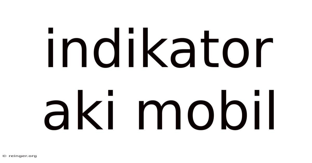 Indikator Aki Mobil