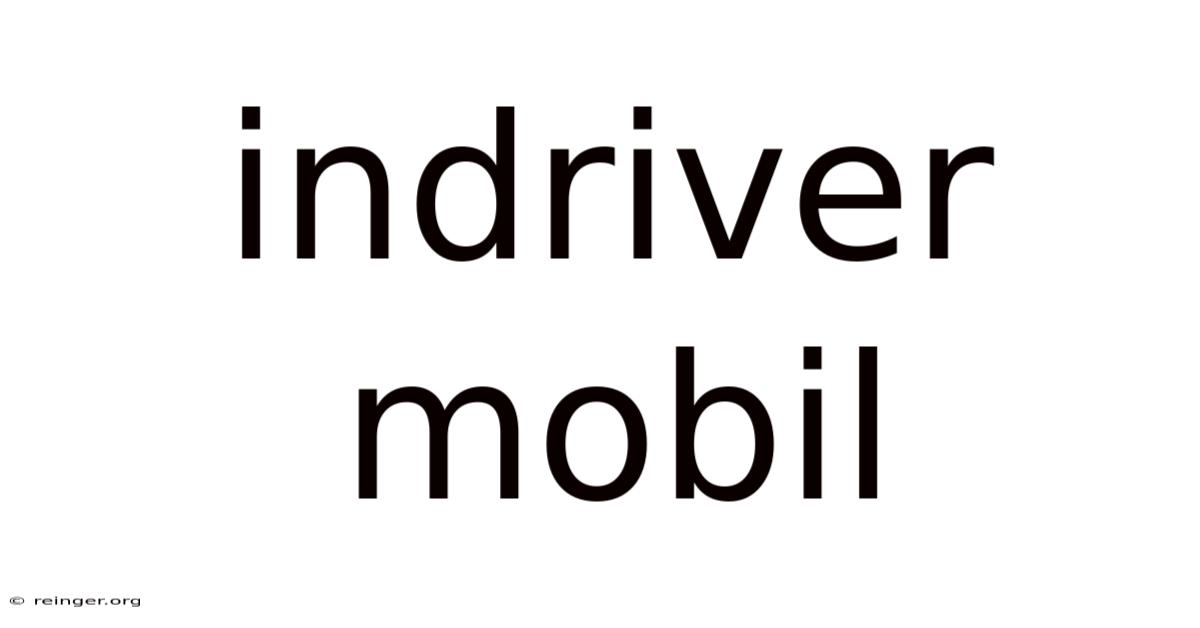 Indriver Mobil