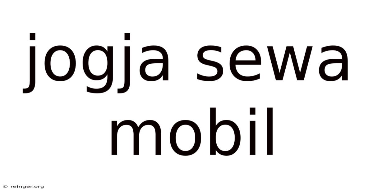 Jogja Sewa Mobil