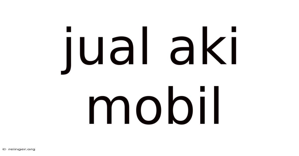 Jual Aki Mobil