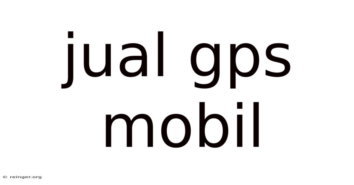 Jual Gps Mobil