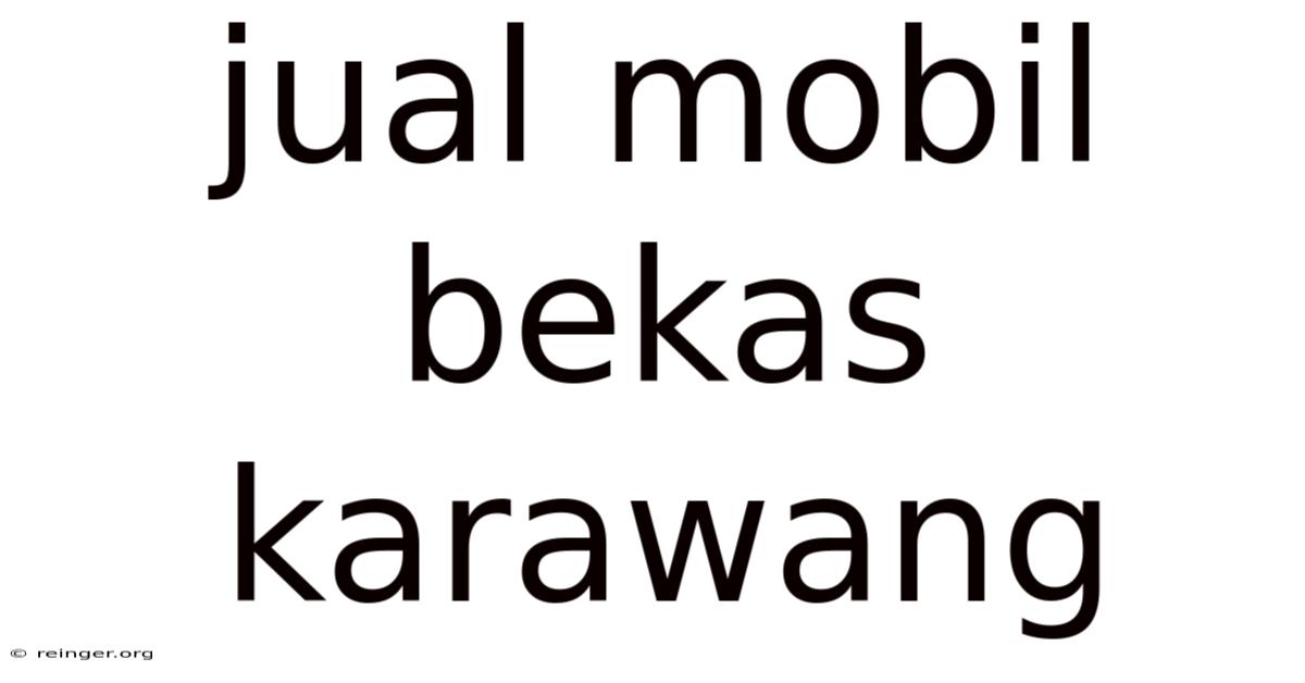 Jual Mobil Bekas Karawang