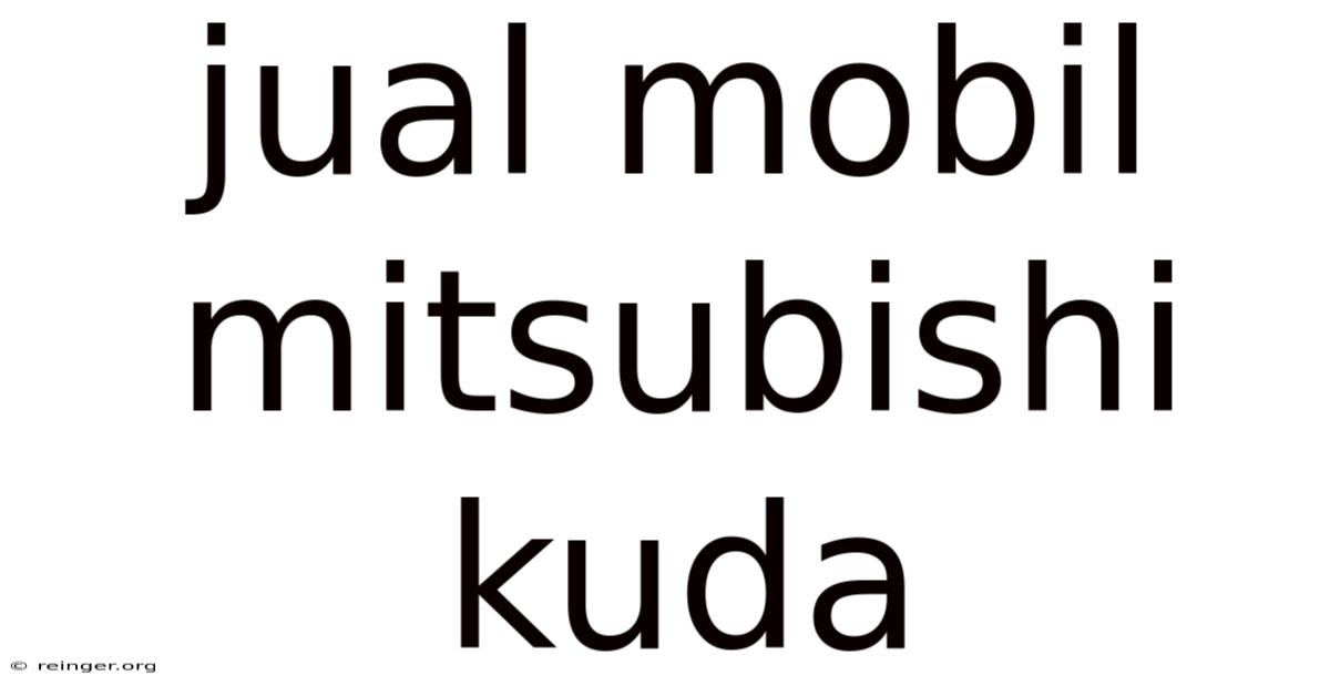 Jual Mobil Mitsubishi Kuda