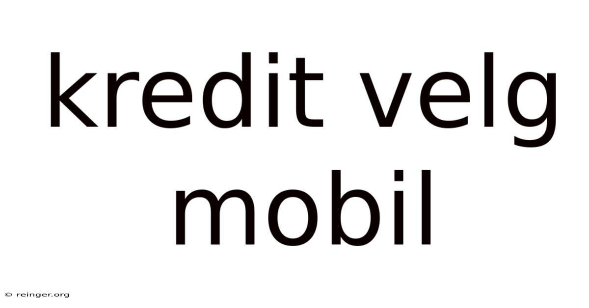 Kredit Velg Mobil