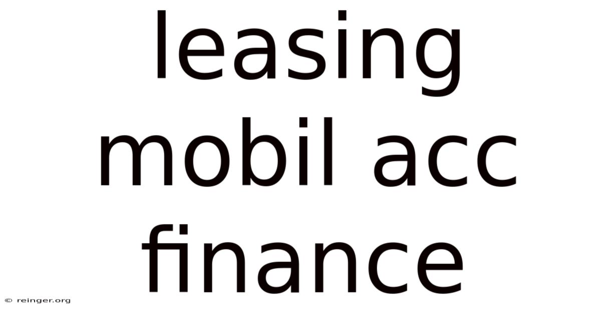 Leasing Mobil Acc Finance