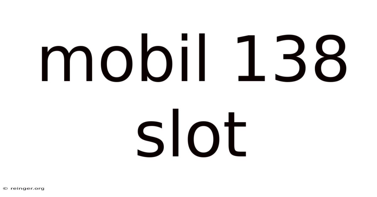 Mobil 138 Slot