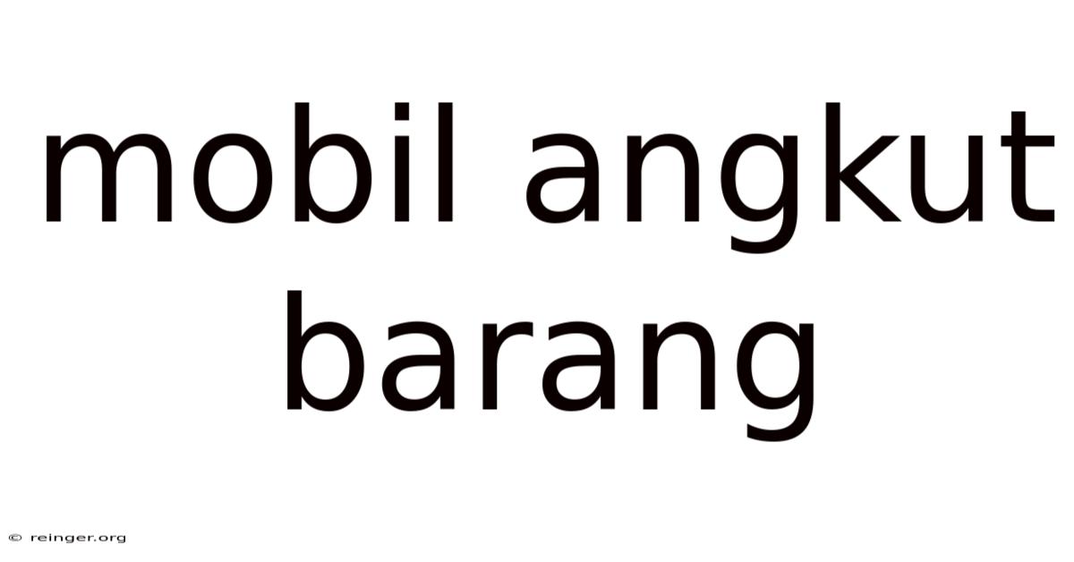 Mobil Angkut Barang