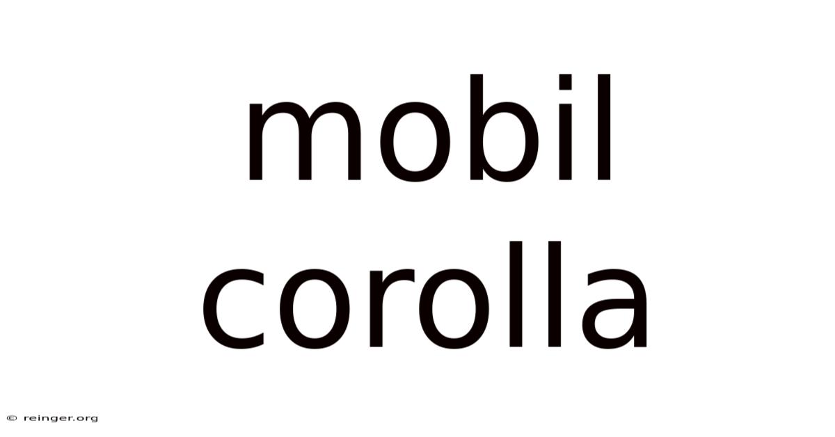 Mobil Corolla