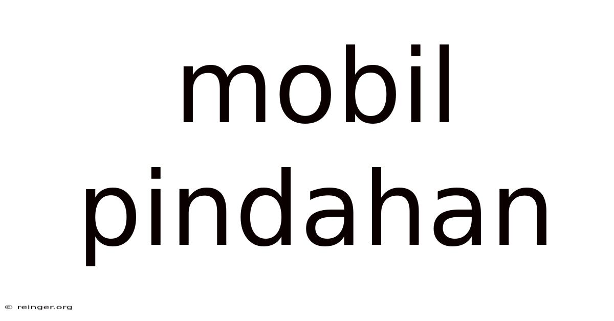 Mobil Pindahan