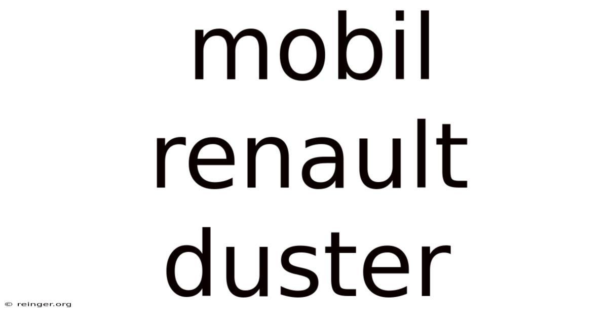 Mobil Renault Duster