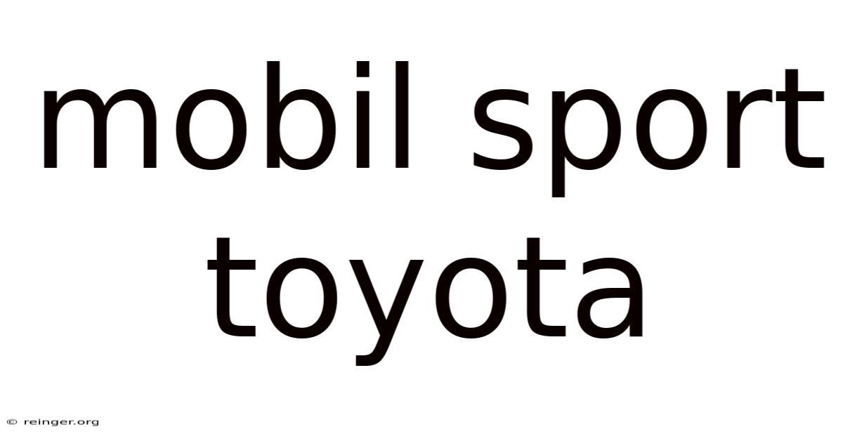 Mobil Sport Toyota