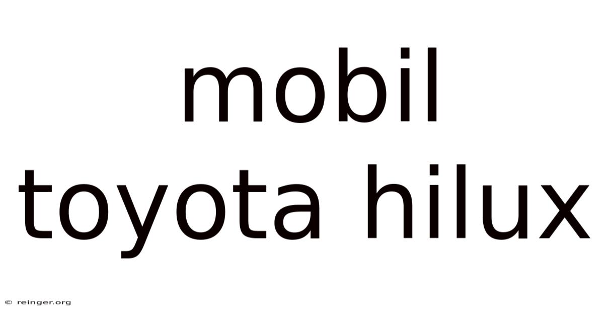 Mobil Toyota Hilux