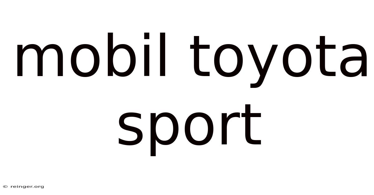 Mobil Toyota Sport