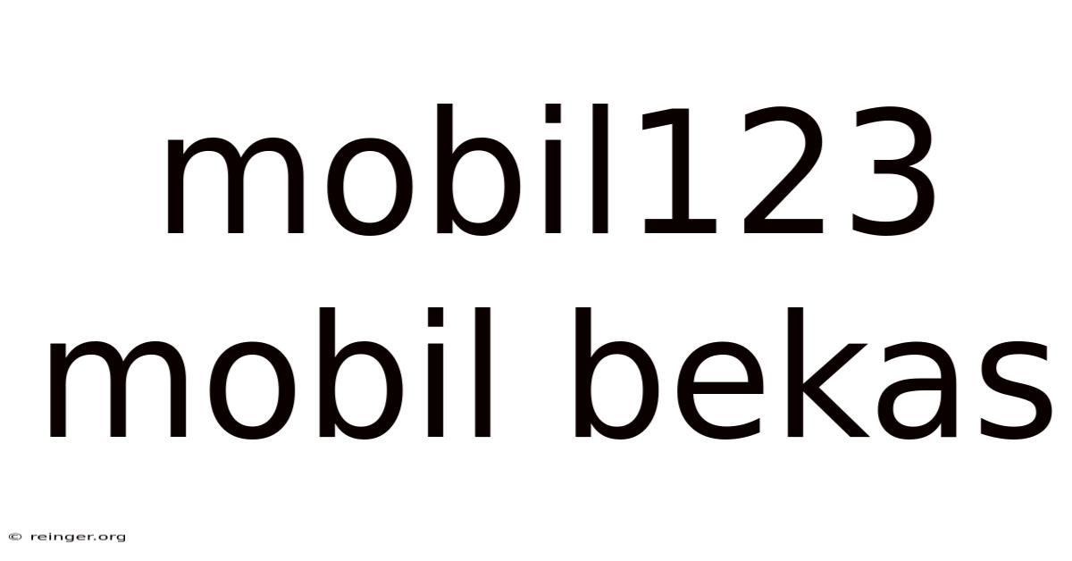 Mobil123 Mobil Bekas