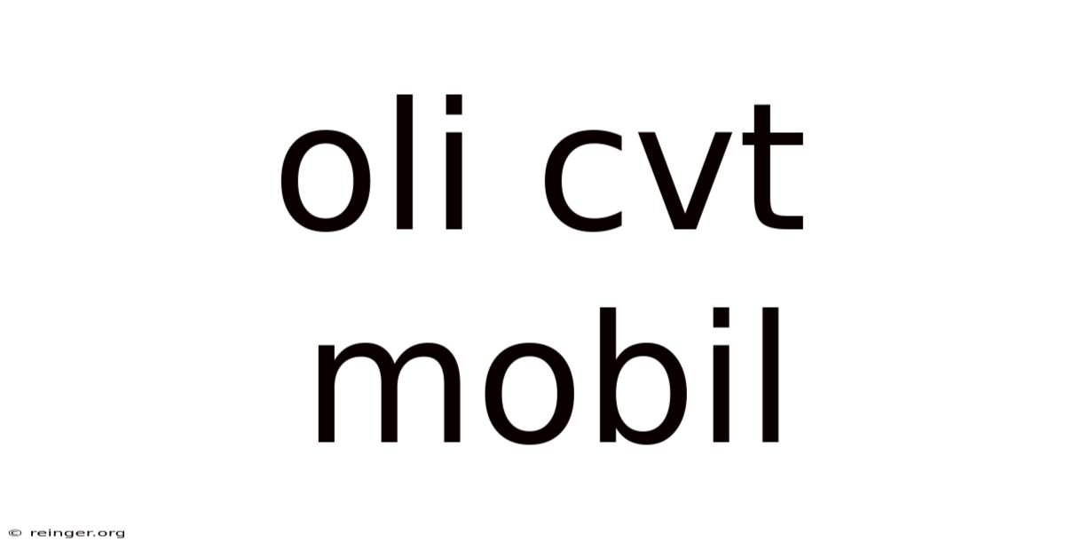 Oli Cvt Mobil