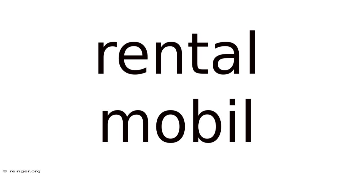 Rental Mobil