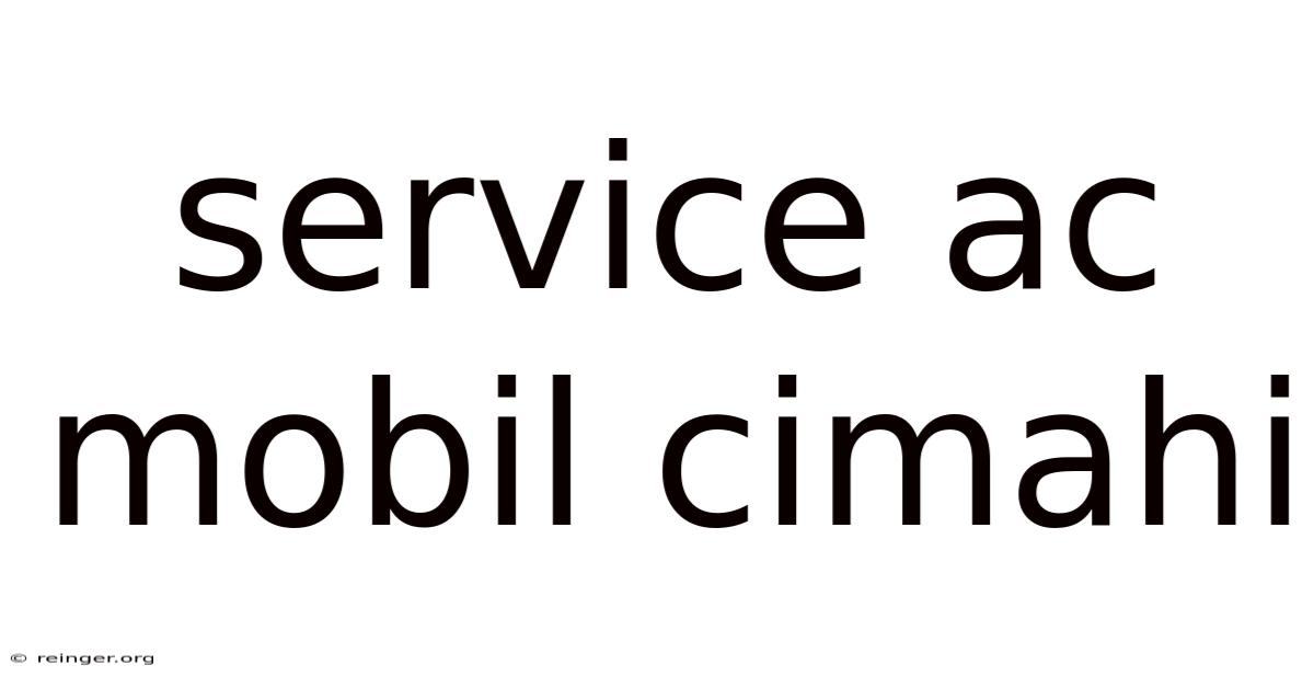 Service Ac Mobil Cimahi