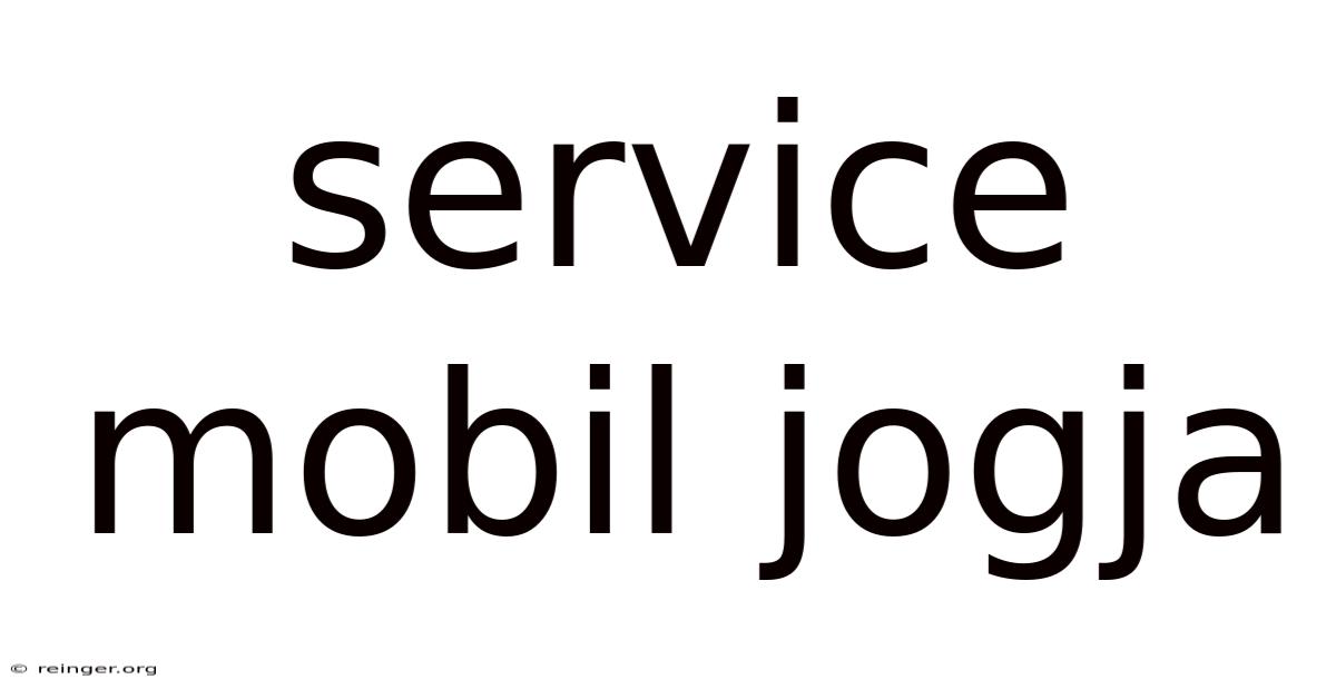 Service Mobil Jogja