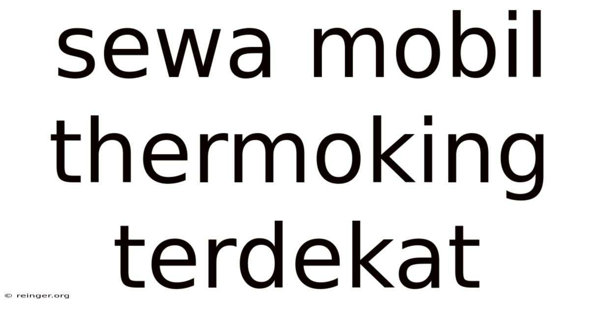 Sewa Mobil Thermoking Terdekat