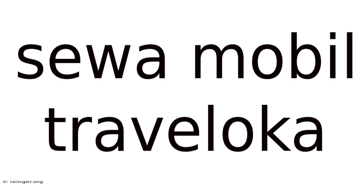 Sewa Mobil Traveloka