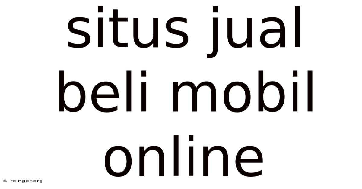 Situs Jual Beli Mobil Online