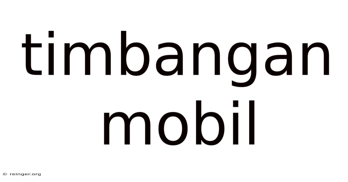 Timbangan Mobil