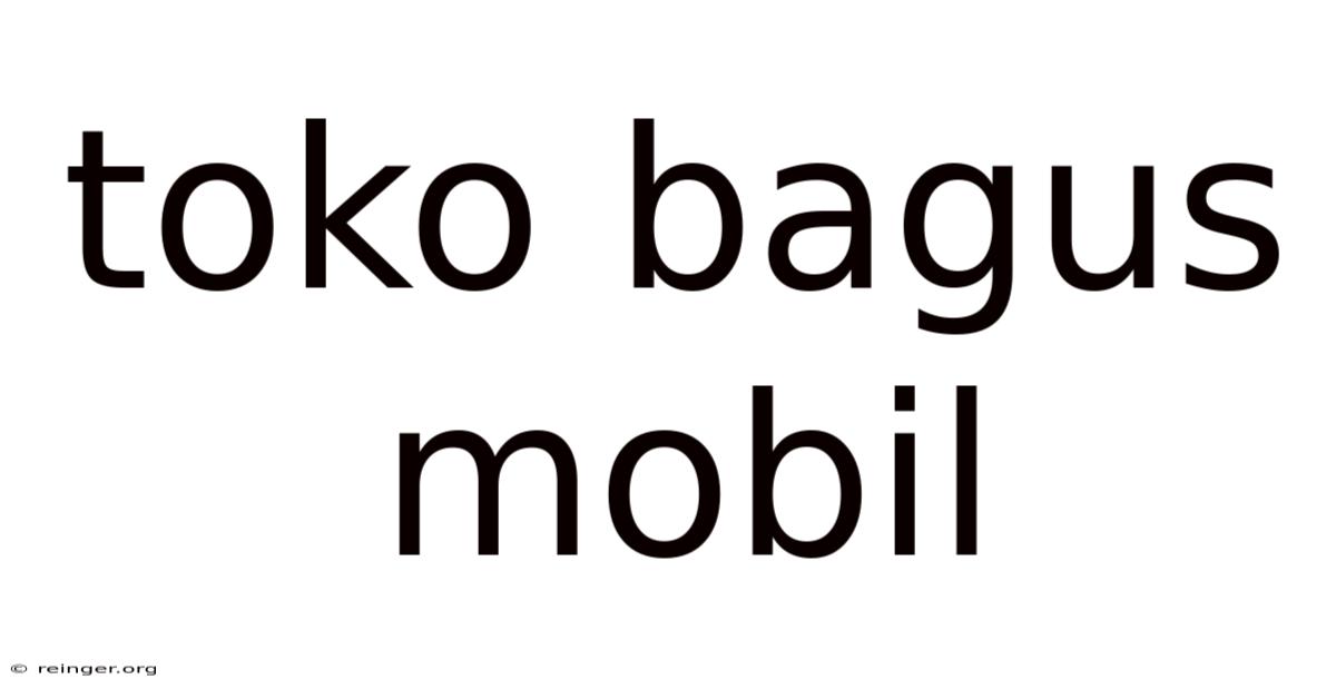 Toko Bagus Mobil