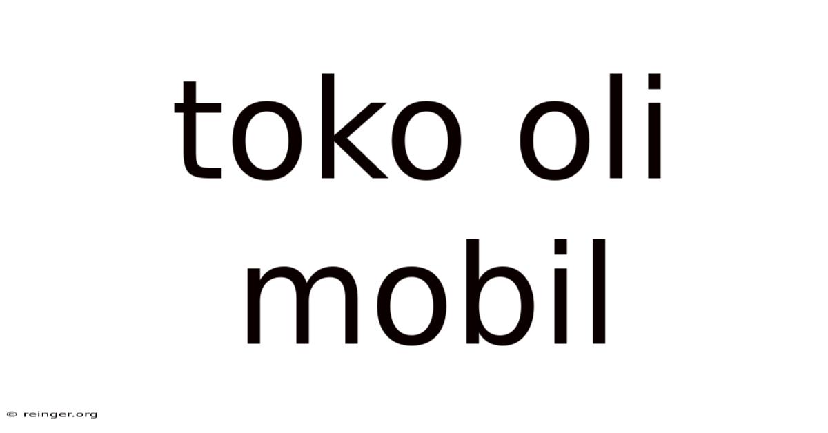 Toko Oli Mobil