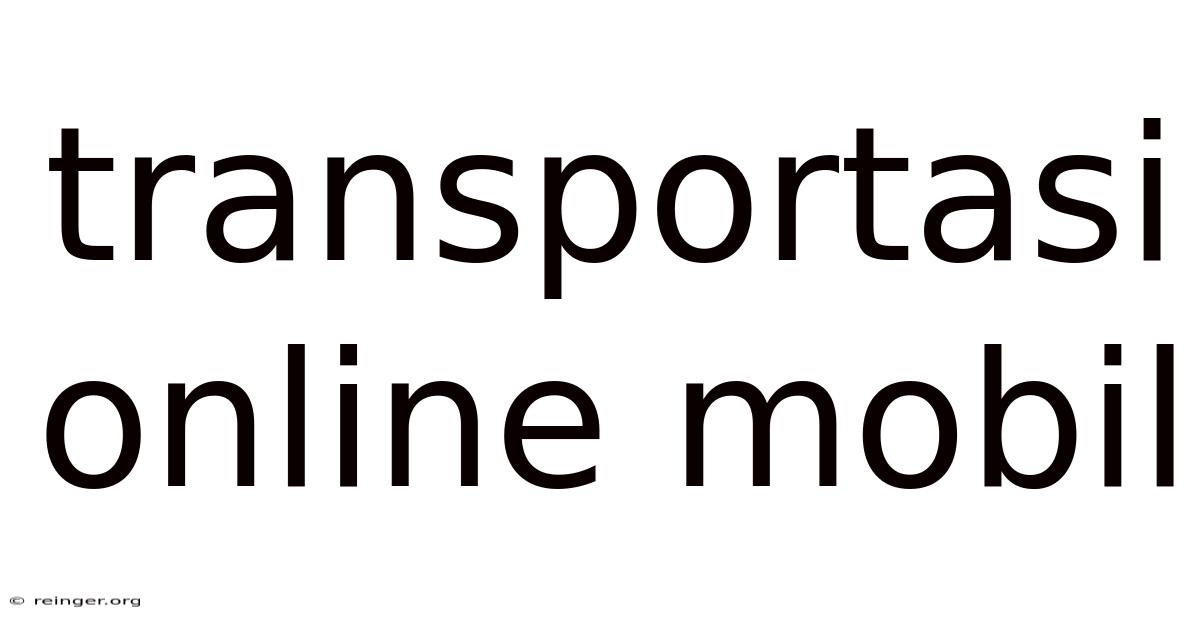 Transportasi Online Mobil