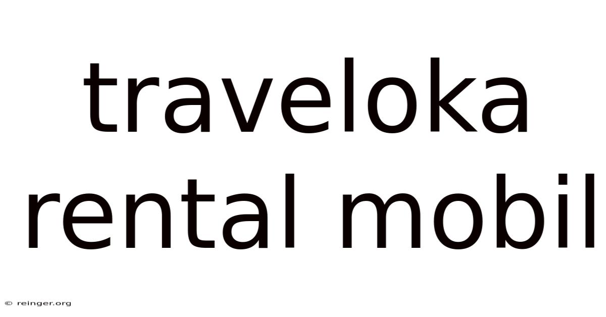 Traveloka Rental Mobil