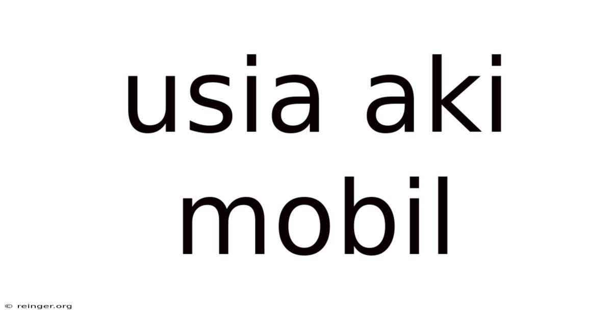 Usia Aki Mobil