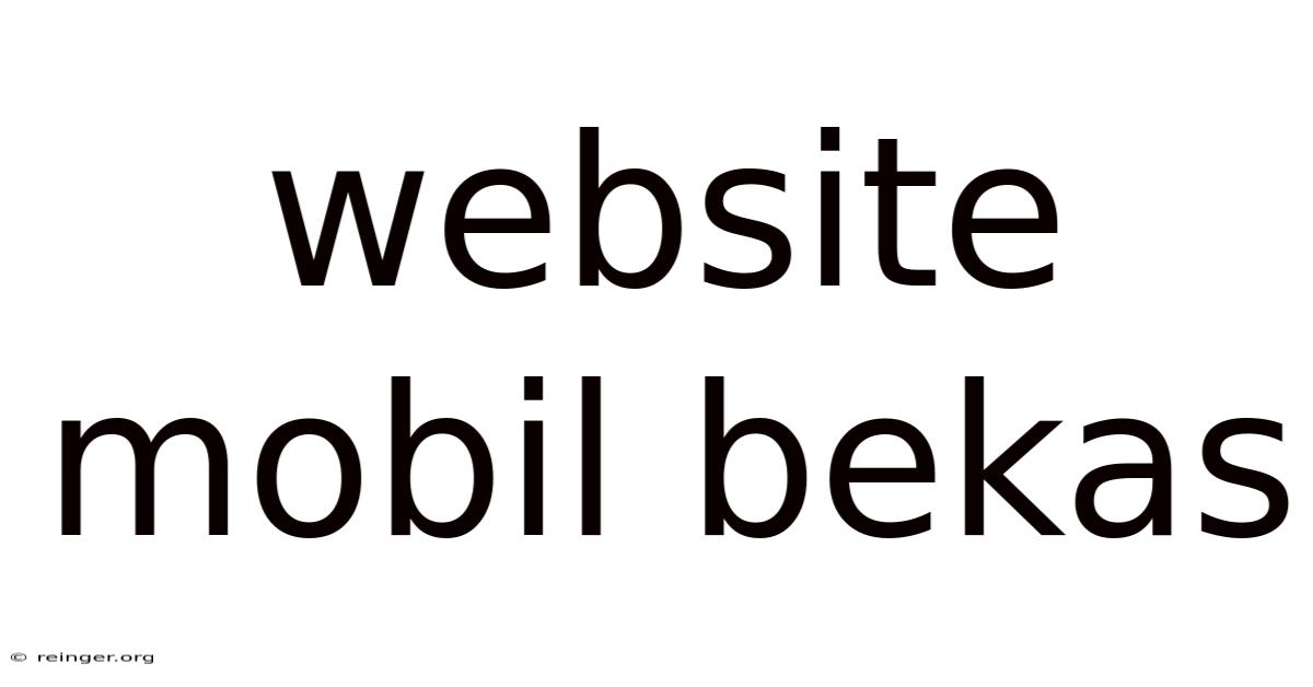 Website Mobil Bekas